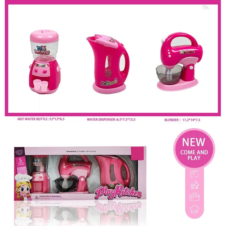 KTX-049043 Colorful Plastic Kitchen Play Set for Kids - Fun Household Appliances Toys