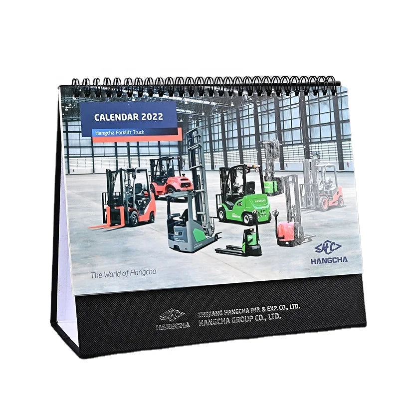 KTX-786515 2024 Business Lanner Spiral Desk Calendar - Customisable A4/A5/A6 Sizes, PVC & Art Paper Cover