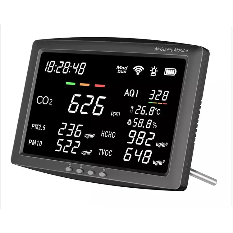 KTX-224915 Wall-Mounted NDIR Indoor Air Quality CO2 Meter with WiFi & RS485/Modbus Connectivity
