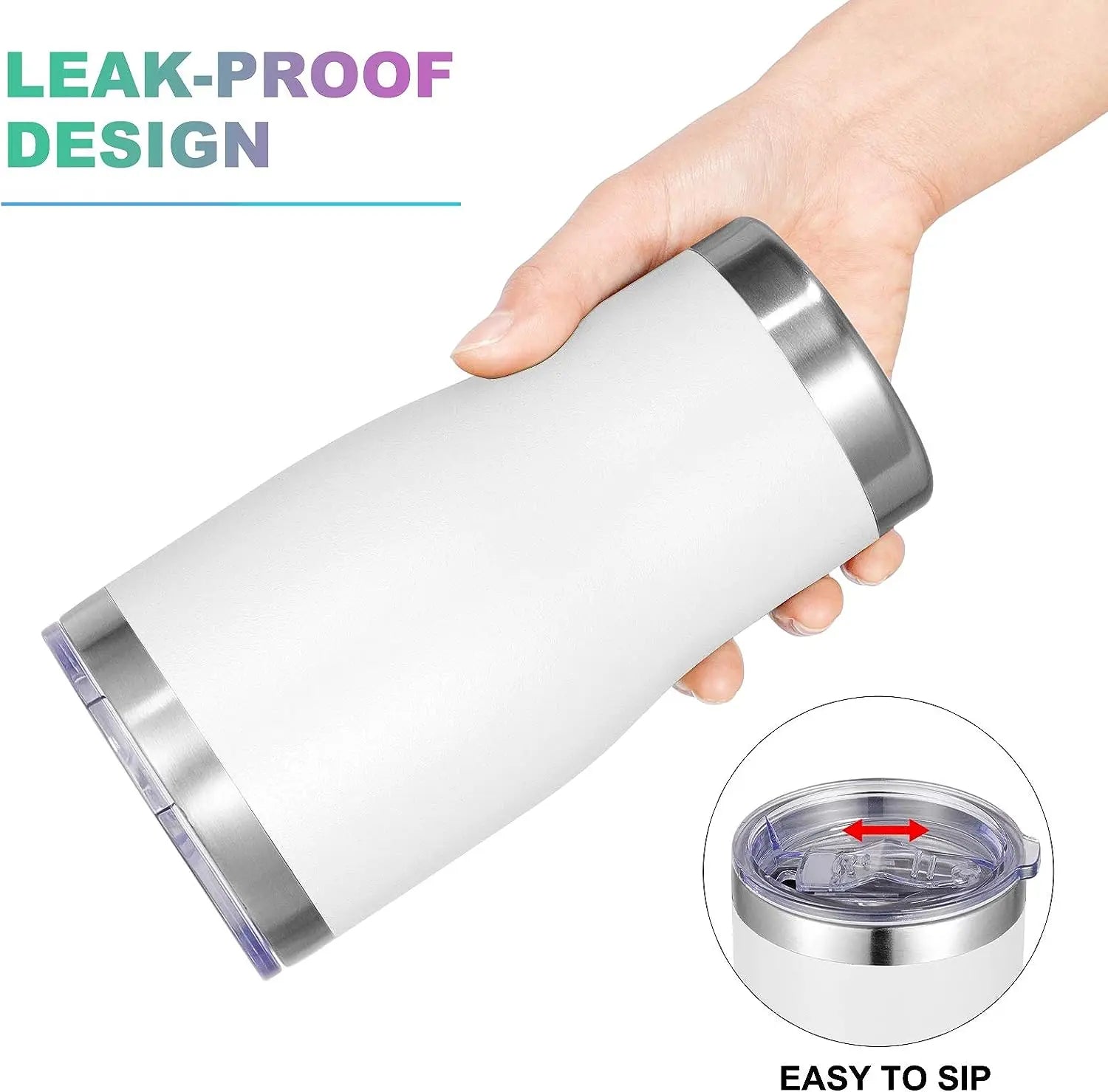 KTX-433107 Stainless Steel Double Wall Vacuum Insulated Travel Cup with Lid - Ideal for Home, Office and Car Use