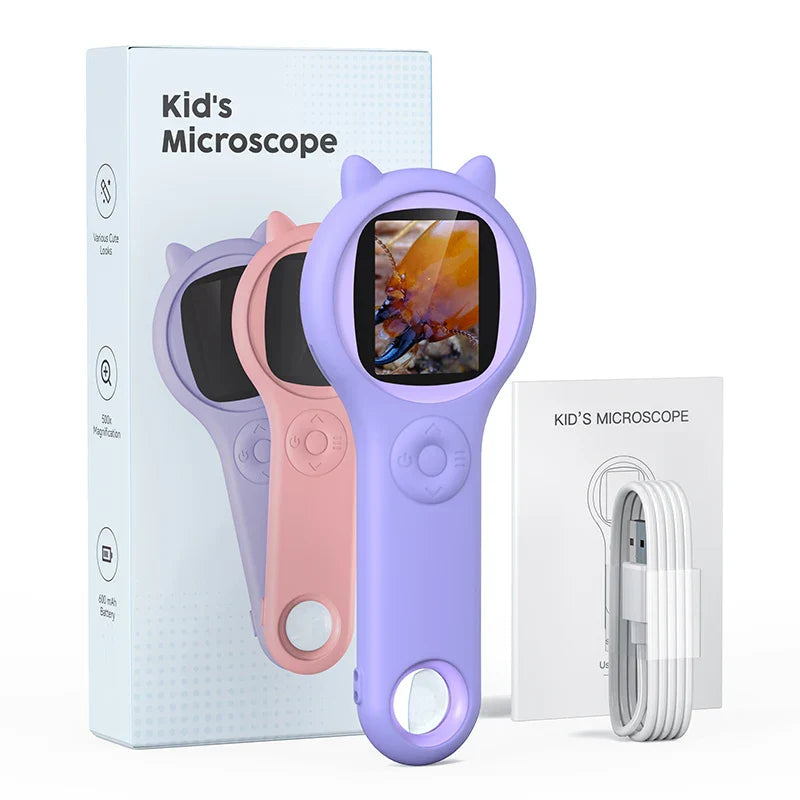 KTX-128019 Portable Mini Kids Pocket Microscope with Digital Camera for STEM Learning
