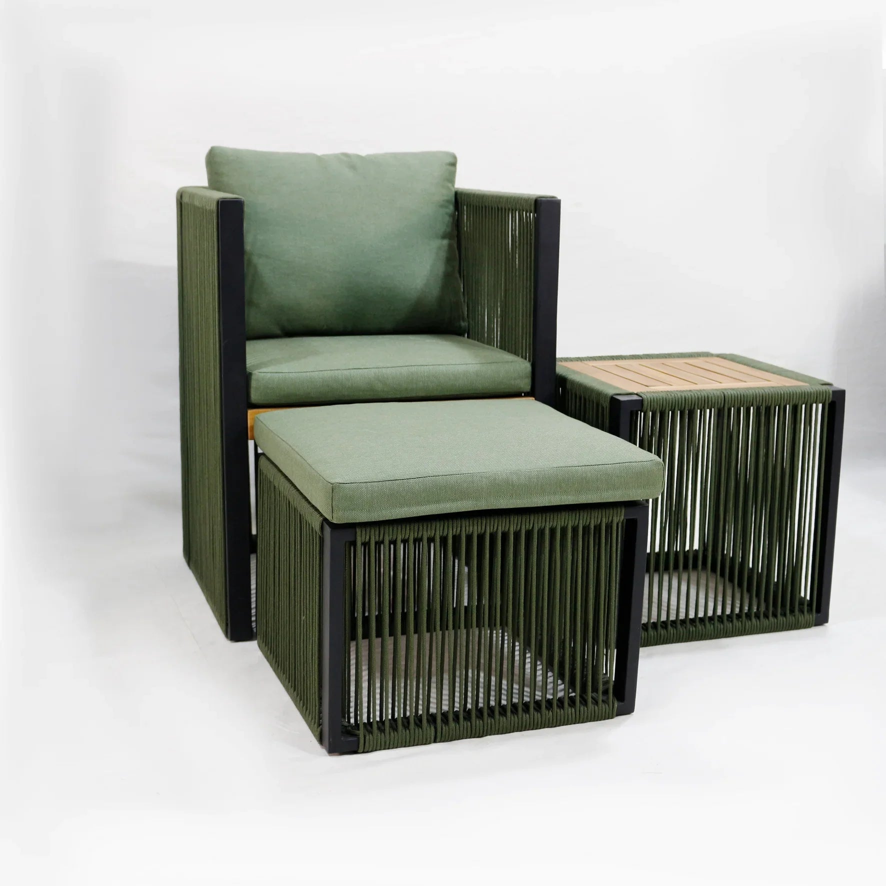 KTX-617811 Portable Adjustable Outdoor Lounge Chair with Cushions, Foldable for Travel