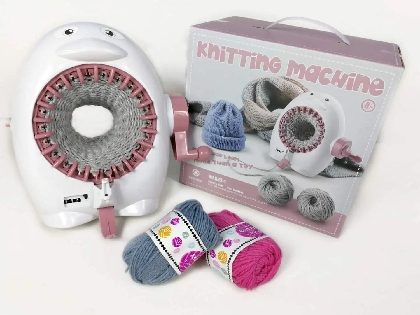 KTX-473875 Sentro Knitting Machine with 22 Needles - Perfect for Kids and Beginners to Create Scarves, Hats, and More