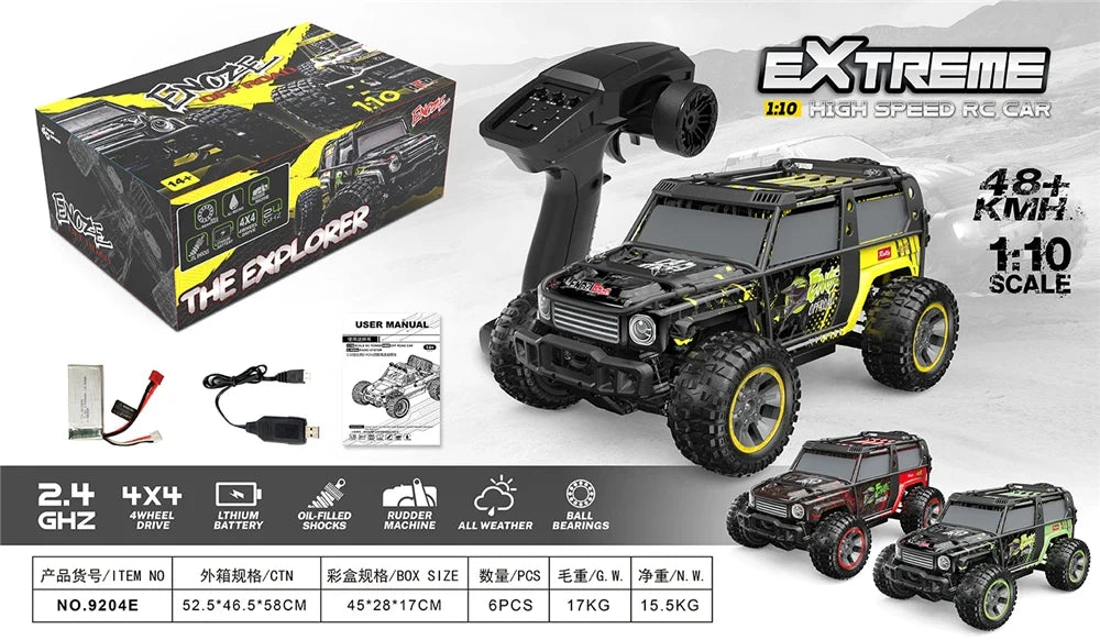 KTX-790355 2.4GHz Waterproof 1/10 Scale 4x4 RC Off-Road Monster Truck - High Speed 45km/h