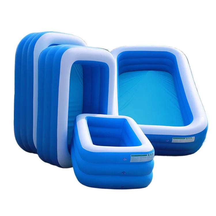 KTX-241555 Inflatable Foldable Square Pool for Kids - Available in 7FT, 8FT, 10FT Sizes - Ideal for Outdoor Water Play