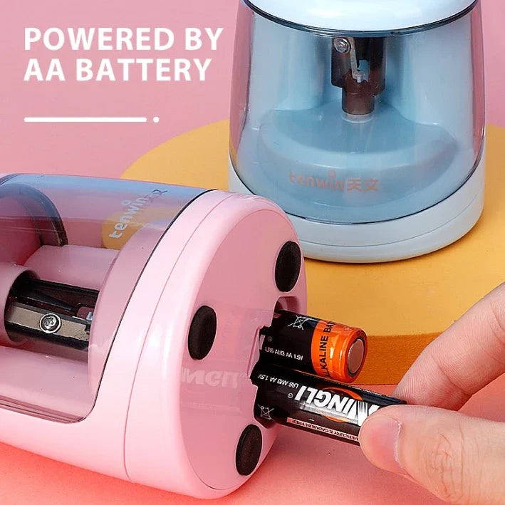 KTX-461139 Portable Electric Pencil Sharpener with Durable Plastic Design for Students
