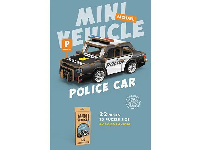 KTX-692051 3D Wooden Puzzle Car for Kids - DIY Assembly Educational Toy