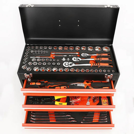 KTX-706067 90-Piece Hand Carry Tool Set with Sockets and Wrenches in Tool Box for Home and Garage Maintenance