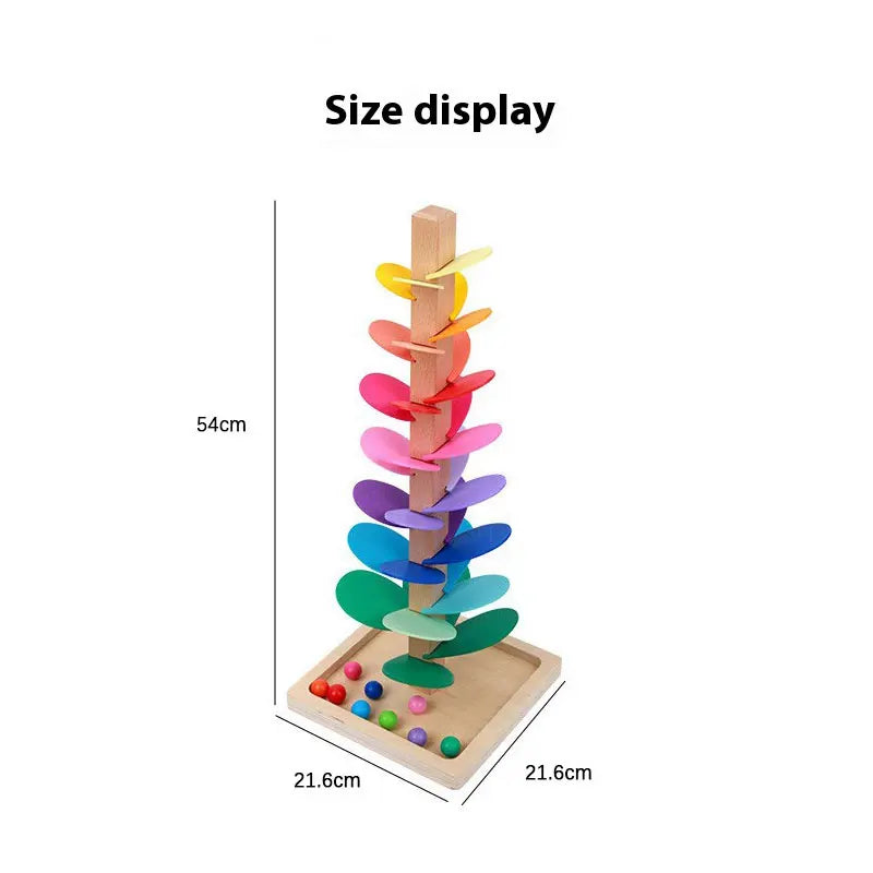 KTX-557139 Interactive Musical Tree Assembly Kit for Kids - Educational Rainbow Ball Run Track Toy