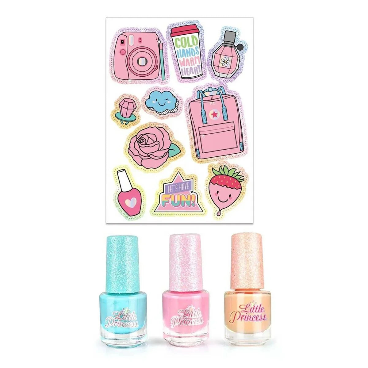 KTX-818515 Kids Pretend Makeup Set – Non-Toxic DIY Cosmetic Play Kit for Girls Ages 2-7, Portable Box Included