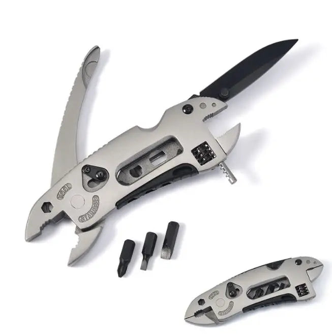 KTX-607763 Custom Logo 8-in-1 Multi-Function Survival Wrench Tool Set for Outdoor Camping and EDC Use