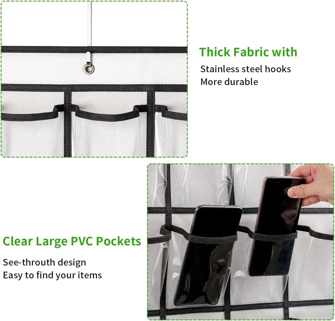 KTX-843987 42-Pocket Classroom Organiser for Phones and Calculators - Clear Display Chart