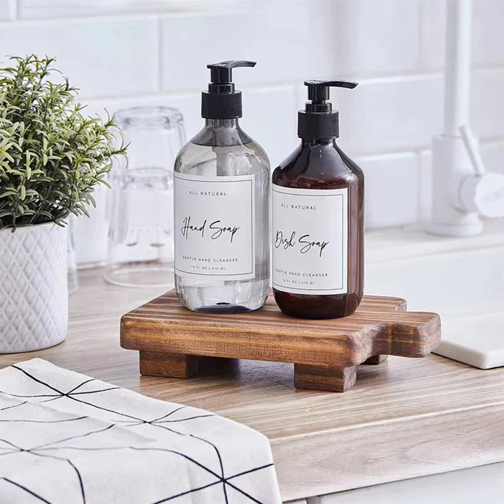 KTX-071507 Plain Wooden Soap Dish for Bathroom and Toilet Use