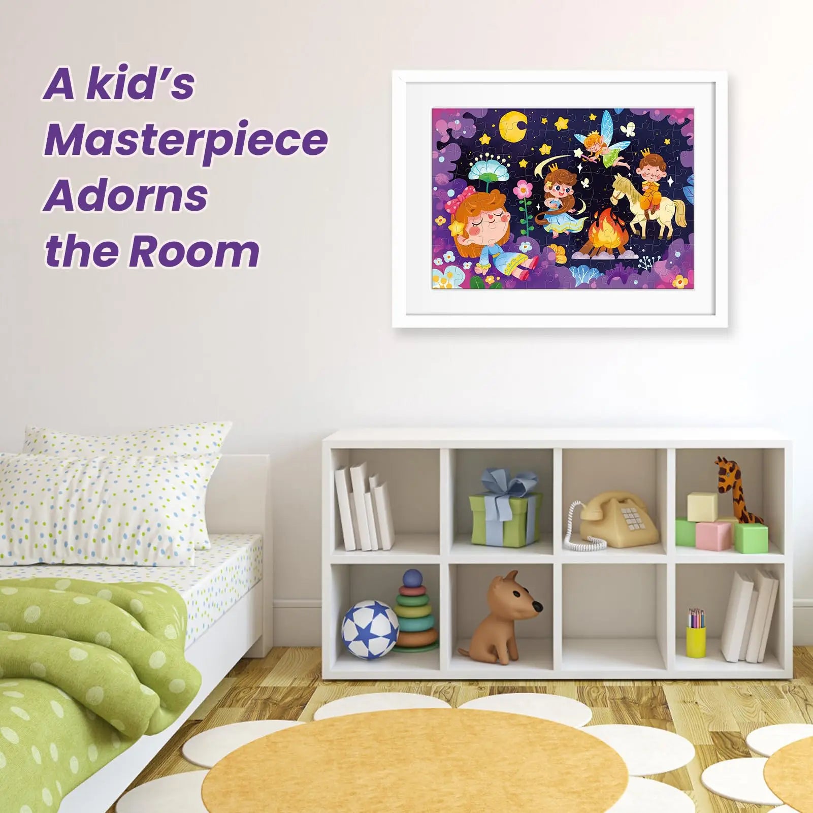 KTX-264915 Glow in the Dark 96-Piece Jigsaw Puzzle for Kids - Unique Educational Luminous Toy