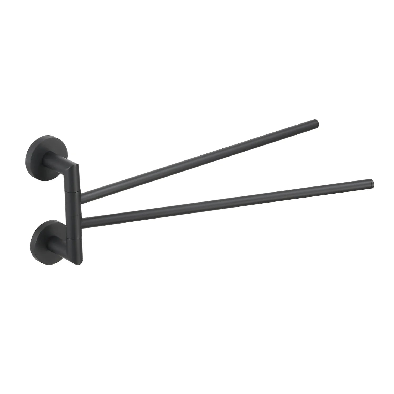 KTX-726867 Matte Black Stainless Steel 304 Bathroom Accessory Set with Towel Rack and Toilet Paper Holder