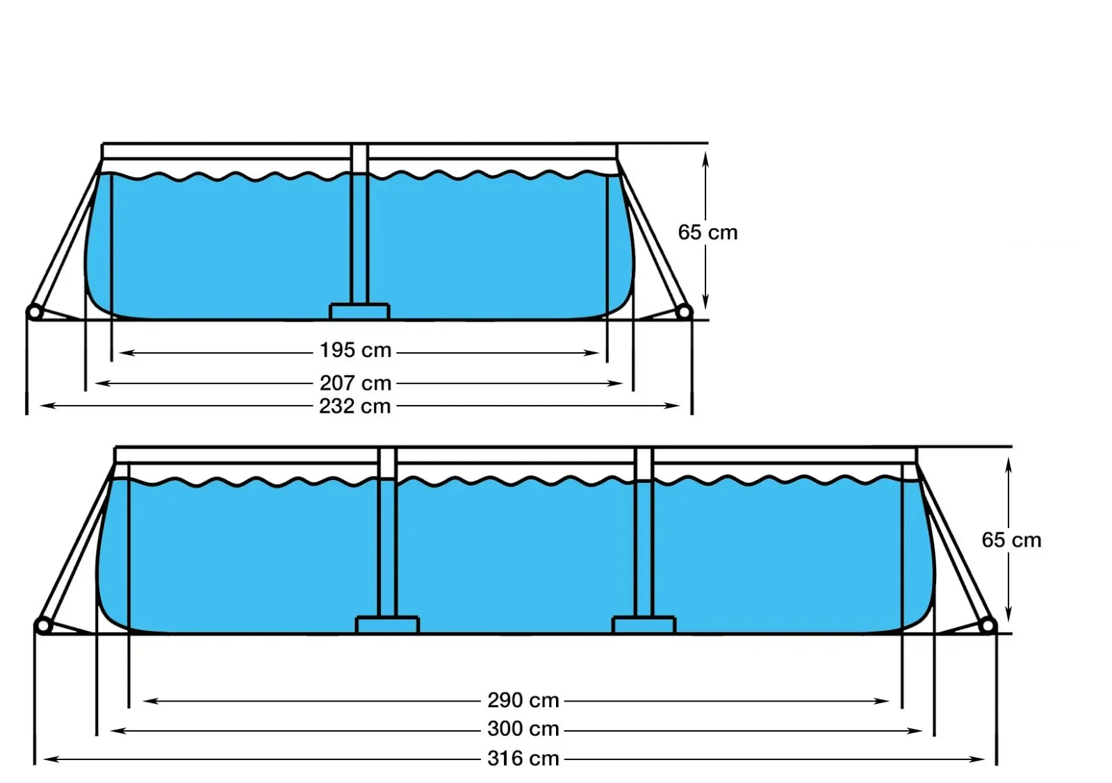 KTX-307091 Custom Logo Easy Set Outdoor Above Ground Family Swimming Pool