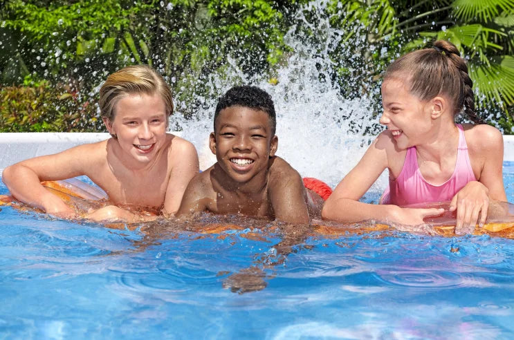 KTX-470931 Bestway 56670 Power Steel Rectangle Above Ground Swimming Pool 4.88m x 2.44m x 1.22m