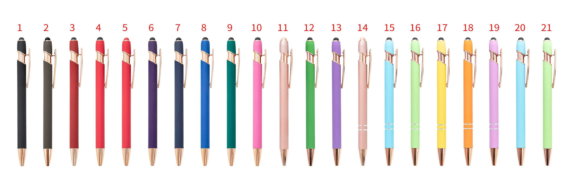 KTX-684755 Rose Gold Soft Touch Ballpoint Stylus Pen with Touch Screen Compatibility