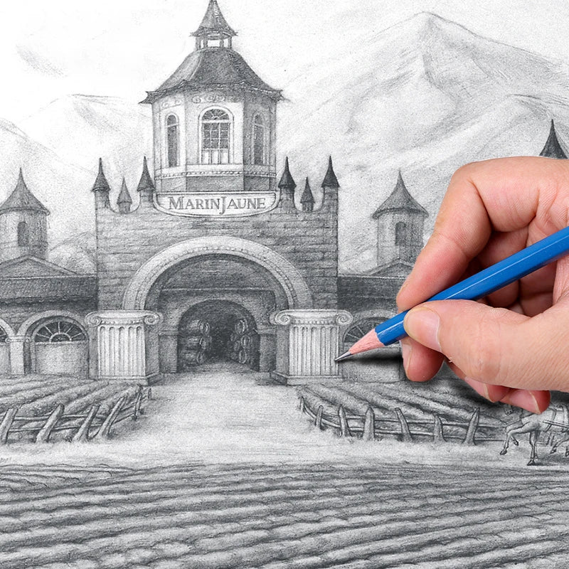 KTX-535571 35-Piece Sketch and Drawing Kit with Graphite Pencils, Erasers, and Accessories for Art Students