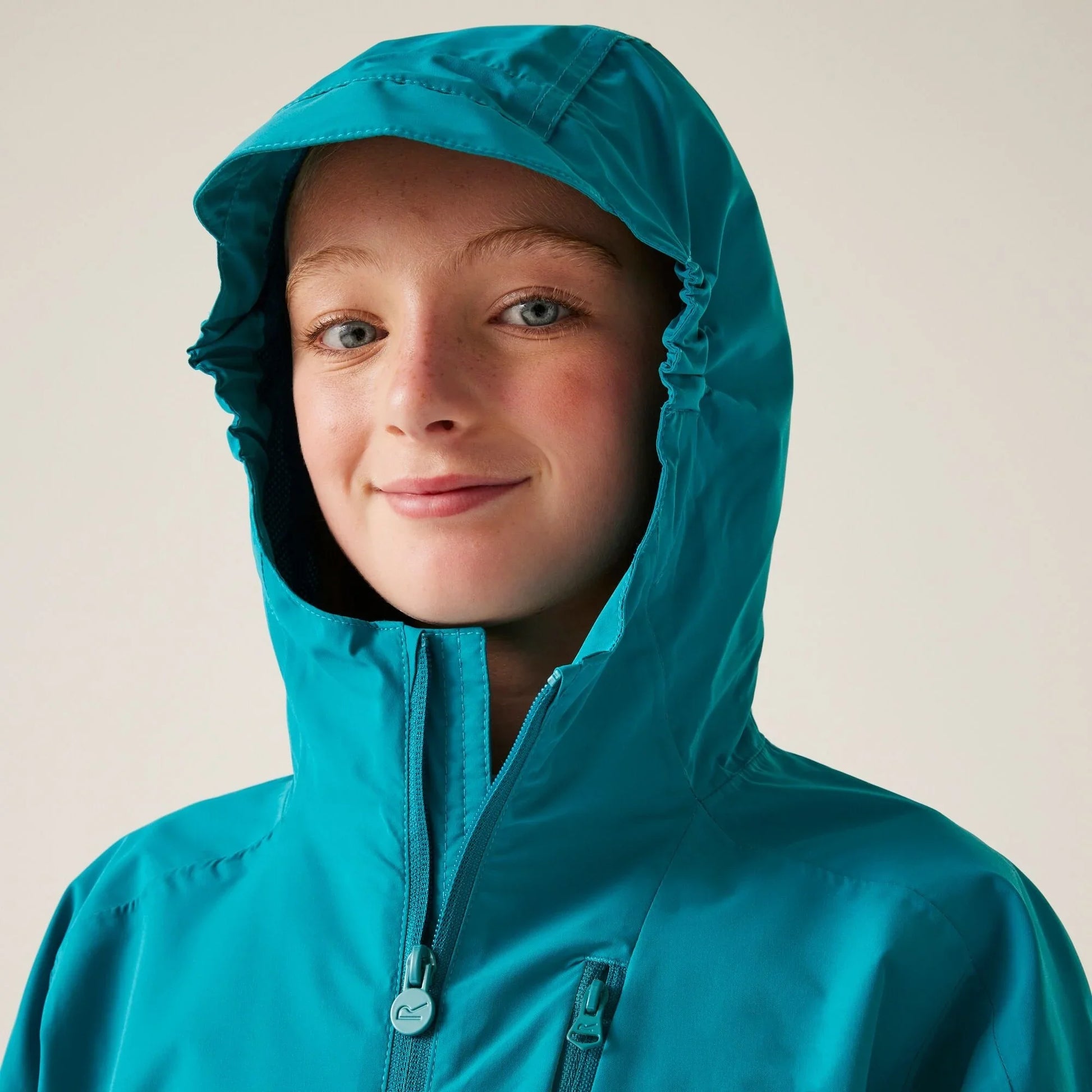 KTX-178835 Customized Design Girls Waterproof Jacket Garment Dyed Button Decorated