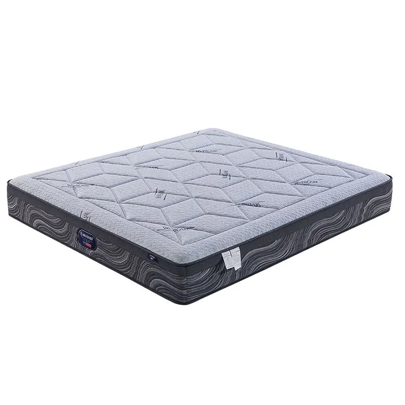 KTX-425491 Queen King Size Black Pocket Spring Mattress with Soft Cooling Foam Top Layer for Hotels