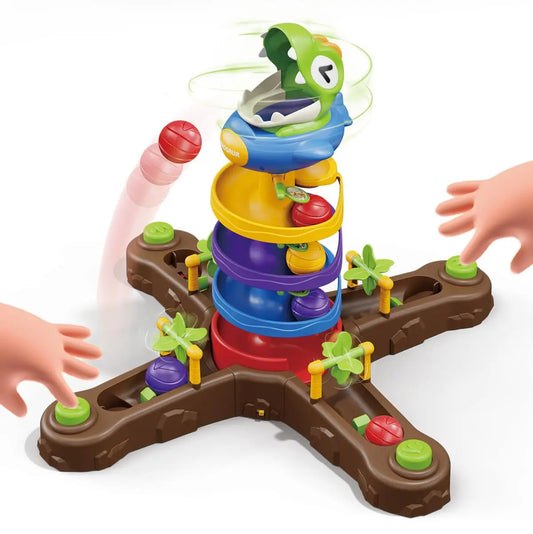 KTX-279571 Dinosaur Ball Drop Toy Set – Educational Rotating Ball Battle Game for Ages 5 and Up