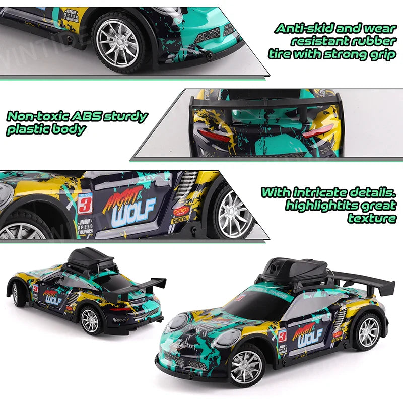 KTX-722515 2.4G Remote Control Racing Drift Car with FPV Camera and Lights for Kids