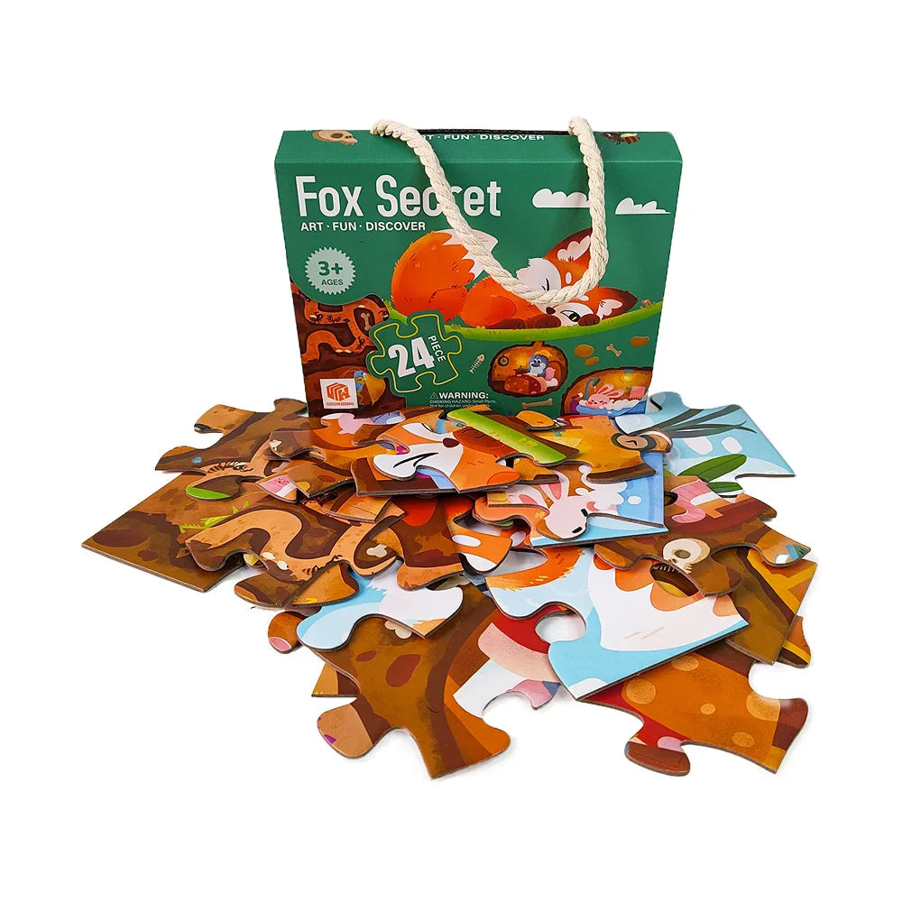 KTX-842003 Fox Themed Custom Jigsaw Puzzle for Children - Engaging Educational Board Game