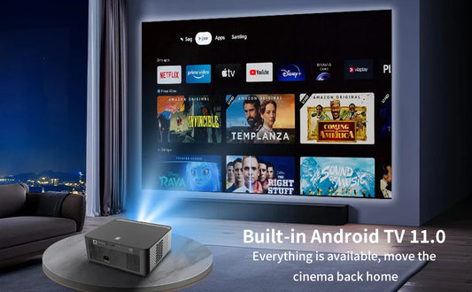 KTX-943827 Z8 Smart Projector with 800 ANSI Full HD and Android Support, Electronic Trapezoid Correction