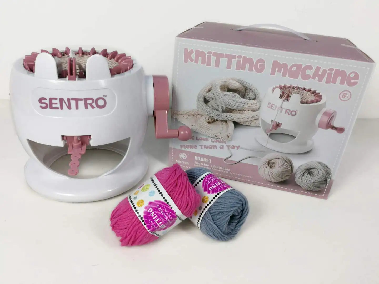 KTX-473875 Sentro Knitting Machine with 22 Needles - Perfect for Kids and Beginners to Create Scarves, Hats, and More