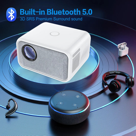 KTX-697491 Full HD Portable Projector with 12000mAh Battery for Outdoor and Home Use