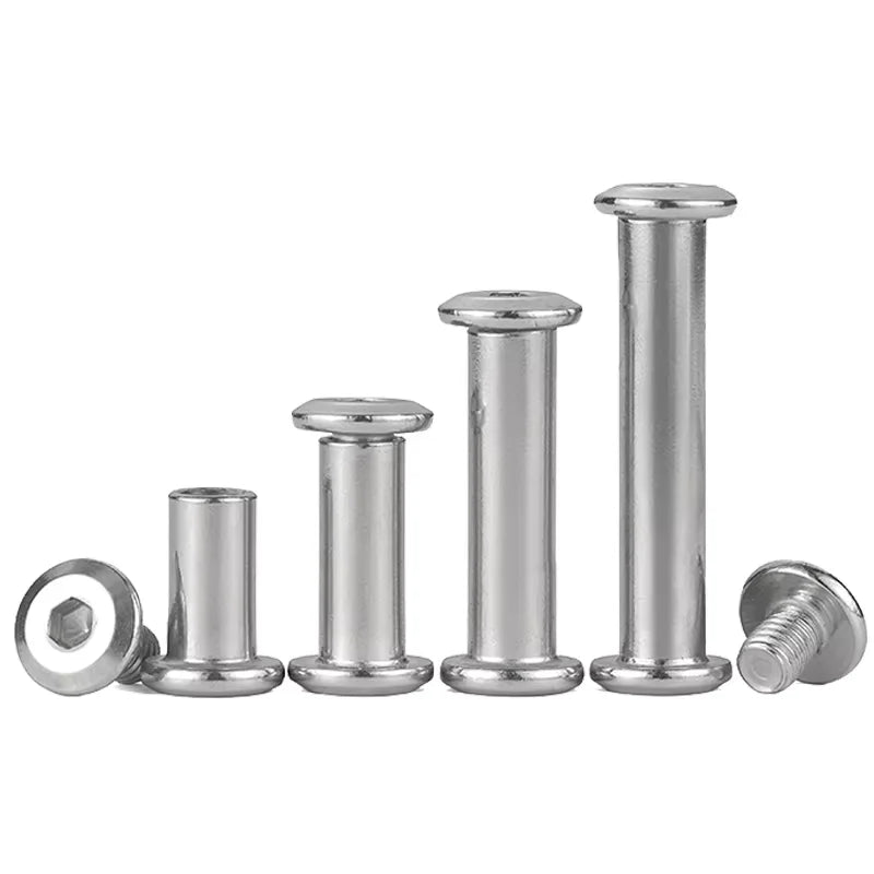 KTX-263123 Stainless Steel Hex Fasteners - Flat Head Socket Head Nuts with Barrel Connectors