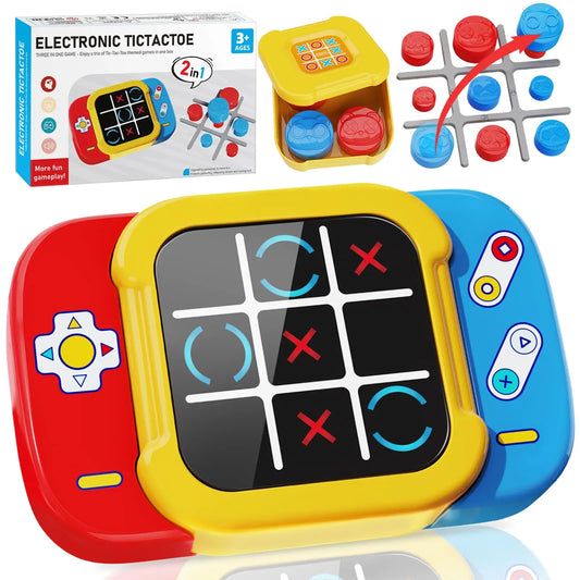 KTX-642323 2-in-1 Digital Handheld Tic Tac Toe Game Console for Engaging Fun Entertainment