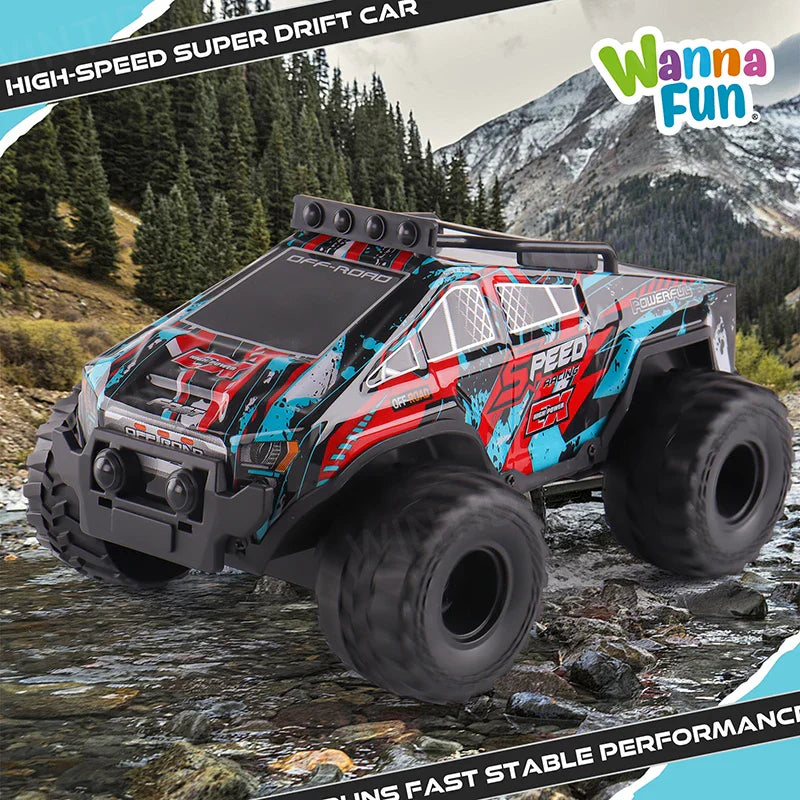 KTX-574483 High-Speed 4WD 27MHZ RC Drift Car with PVC Shell, Lights, and Camera, Ready-to-Go Racing Toy for Boys