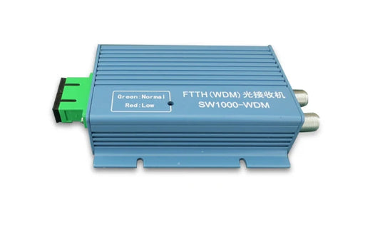 KTX-008211 High Level FTTH CATV Optical Receiver with 2 Outputs and AGC for Satellite TV, WDM Mini Node Receiver