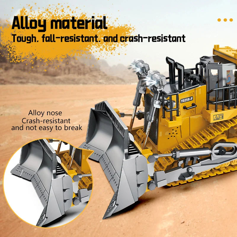 KTX-073683 2.4G Wireless Remote Control Mini Excavator Toy - Metal Engineering Construction Digger Vehicle