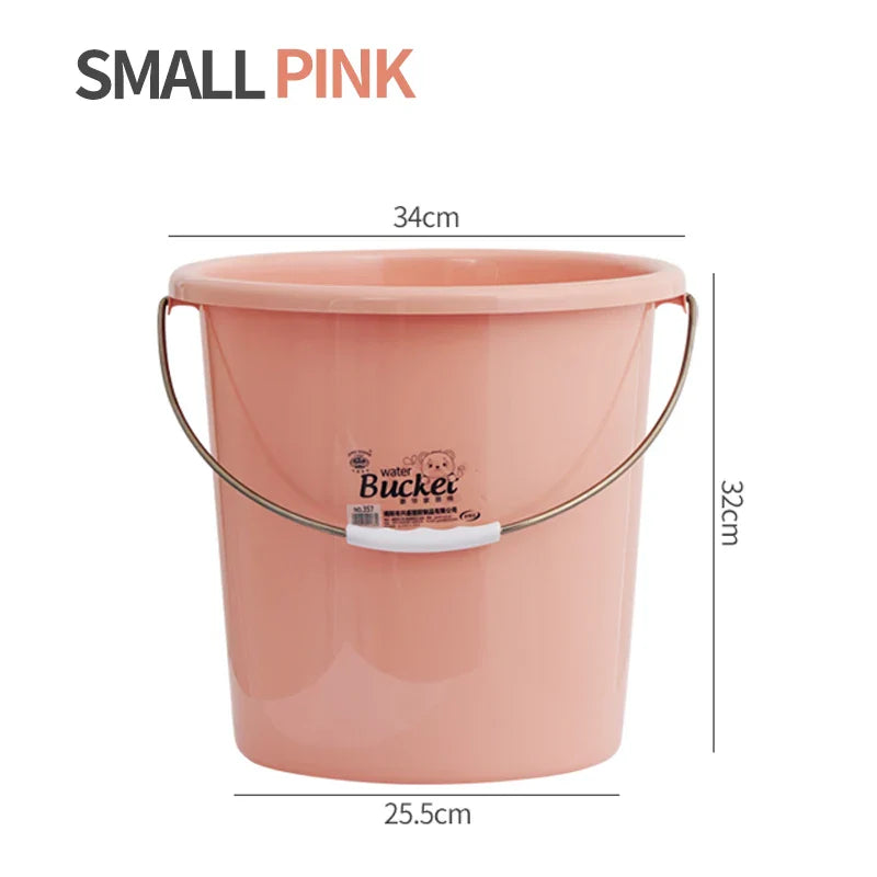 KTX-857939 Round PP Plastic Bucket with Lid for Bathroom and Washroom Use