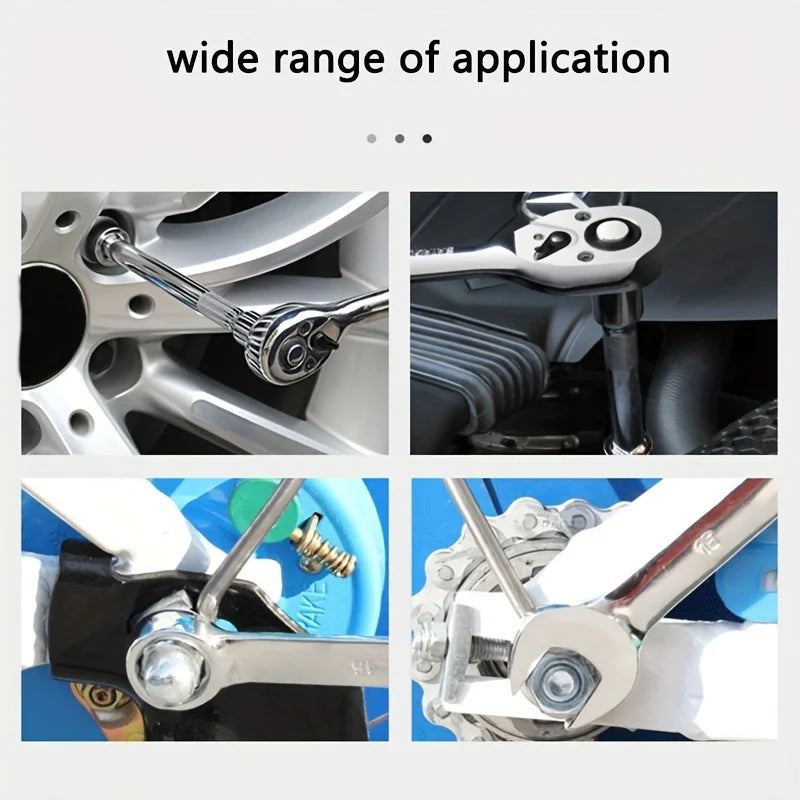 KTX-149011 61-Piece Chrome Vanadium Steel Manual Tool Kit for Automotive Repairs with Ratchet Socket Wrench Set