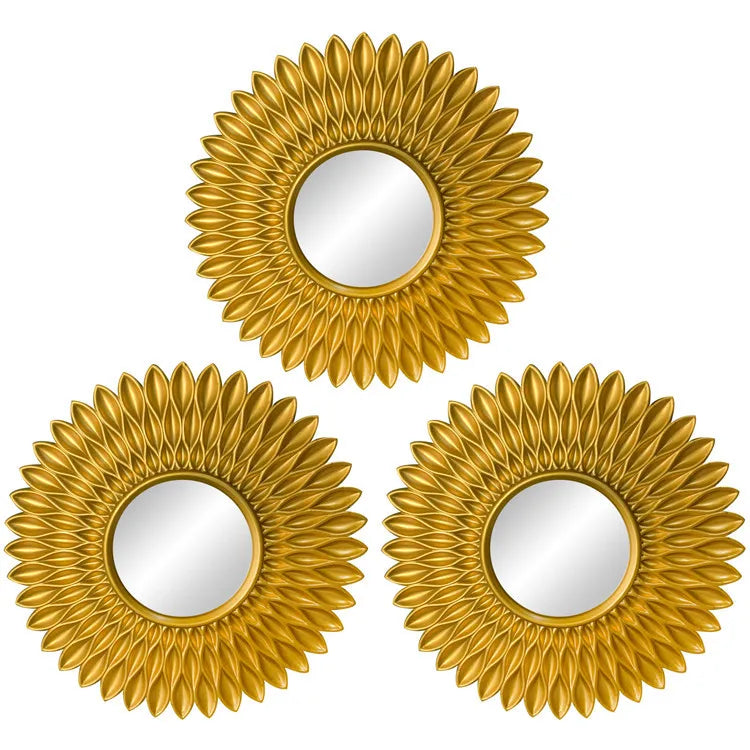 KTX-616211 Nordic Metal Hanging Mirror - 25cm Decorative PVC Wall Art for Home Decor