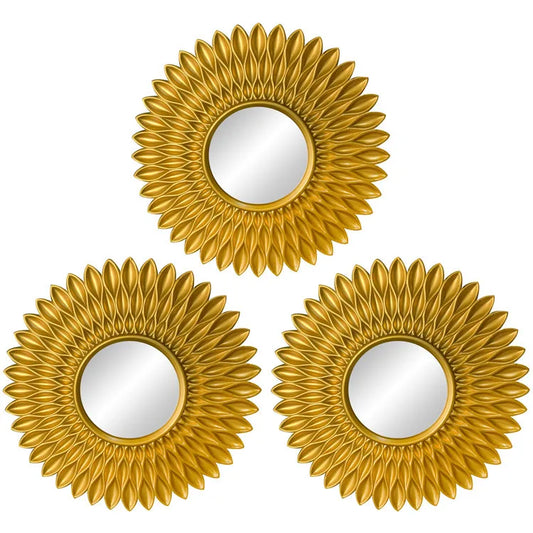 KTX-616211 Nordic Metal Hanging Mirror - 25cm Decorative PVC Wall Art for Home Decor