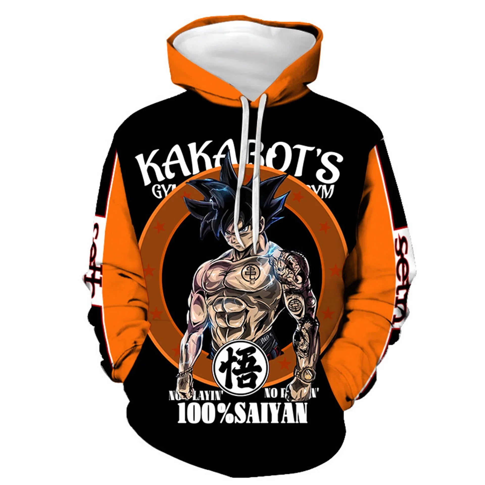 KTX-915539 OEM Custom logo Clothing Sweatshirt Long Sleeves Knitted Pullover Sweater Clothes Hooded 3D Digital Printed Anime Hoodie