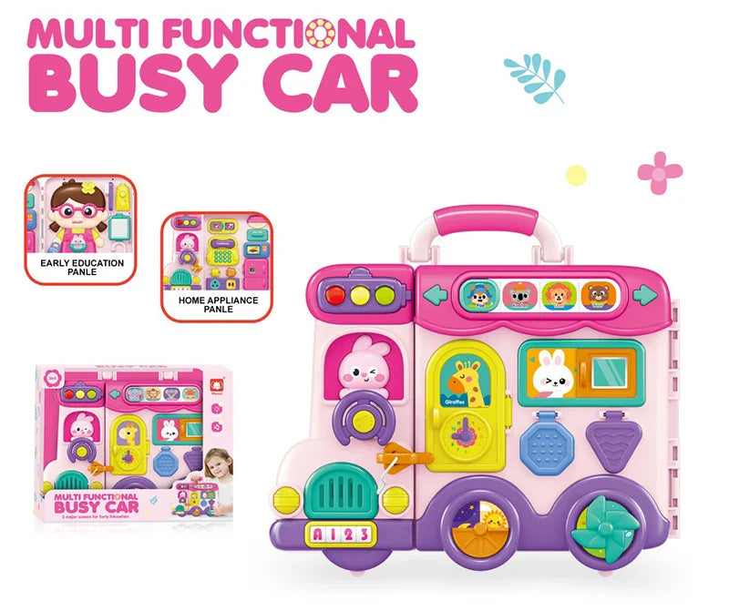 KTX-182419 Montessori Busy Board for Babies and Toddlers - Educational Toy for Early Development