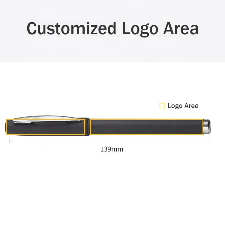 KTX-586451 Sleek Black Gel Pens Set with Matt Frosted Finish for Custom Logo Printing