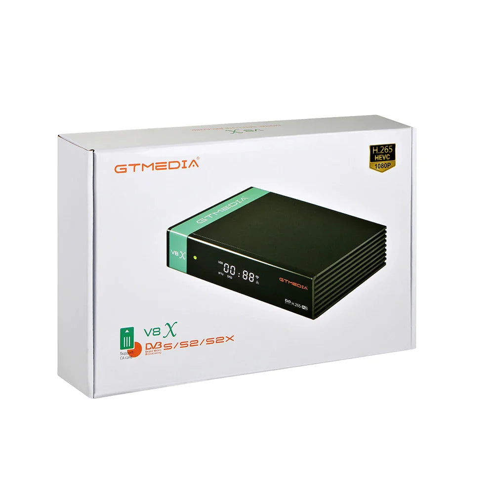 KTX-778835 GTMEDIA V8X Satellite Receiver - DVB-S/S2/S2X, CA Card Slot, Multi-Stream HEVC Support