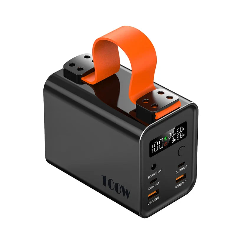 KTX-626195 60000mAh 100W Portable Power Bank with Lanyard for Laptops and Notebooks