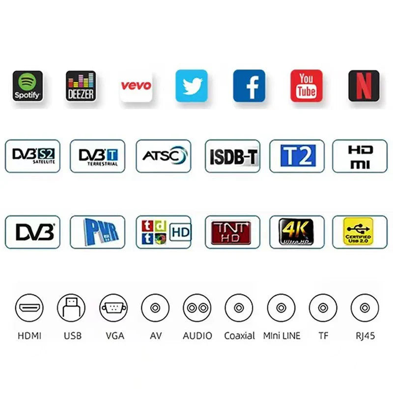 KTX-549459 Frameless 4K UHD Smart LED TV - Available in 32, 40, 43, 49, 55 Inch Sizes