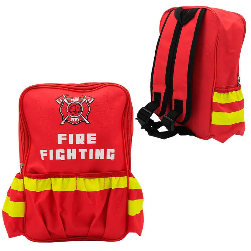 KTX-983507 Firefighter Role Play Toy Set with Backpack, Megaphone, and Fire Extinguisher for Kids
