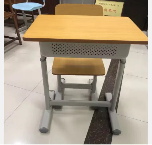 KTX-319699 Adjustable Plywood Classroom Desk and Chair Set for Primary School Students