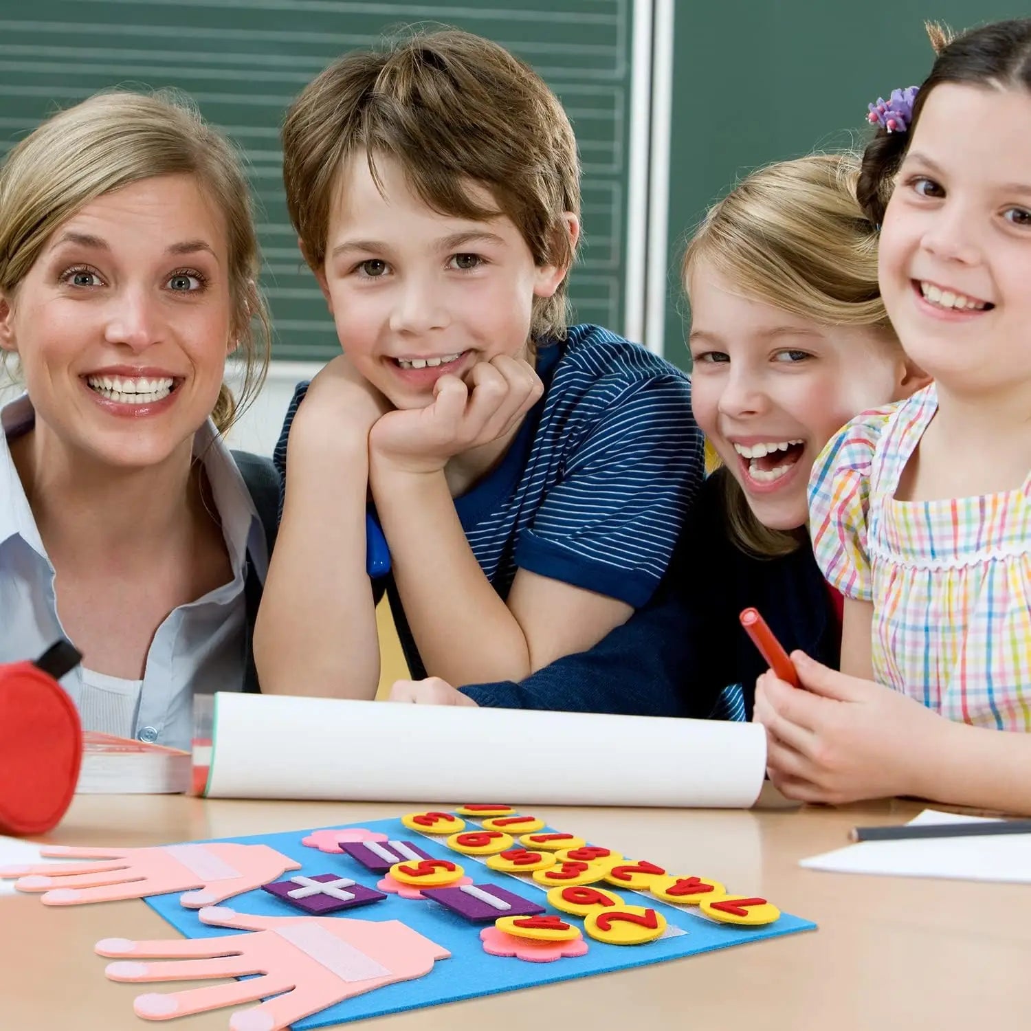 KTX-598803 Montessori Math Manipulatives and Felt Finger Numbers Counting Toy for Learning Activities