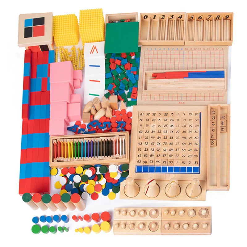 KTX-034003 Premium Wooden Montessori Educational Box Set for Kids 24 Months and Up